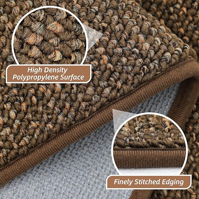 BEQHAUSE 2x3 Entryway Rug Indoor Door Mat Non-Slip Washable, Hallway Rugs Absorbent & Stain Resistant Hall Carpet Runner Rugs for Entryway, Front Door Floor Mats Laundry Room Rugs for Entry, Brown