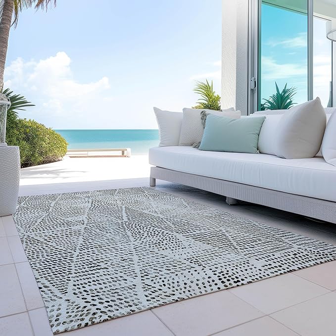 Addison Rugs Chantille ACN591 Ivory 3' x 5' Indoor Outdoor Area Rug, Easy Clean, Machine Washable, Non Shedding, Bedroom, Living Room, Dining Room, Kitchen, Patio Rug