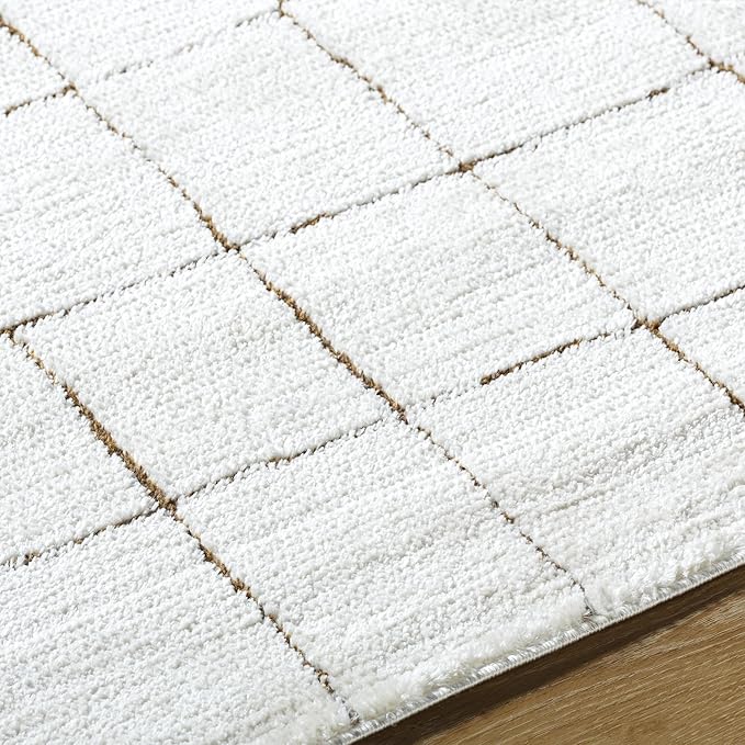 Livabliss x Our PNW Home Cascade Minimalist Area Rug, 5'3" x 7', Ivory