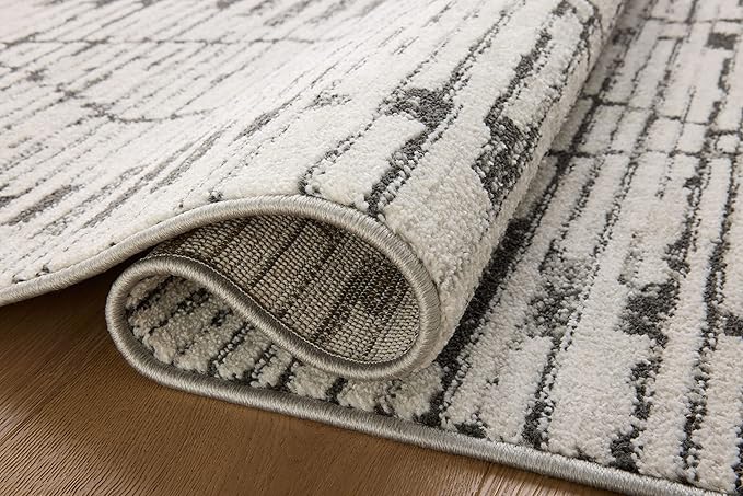 Loloi Kamala Collection KAM-02 Charcoal/Dove 6'-7" x 9'-6" Area Rug