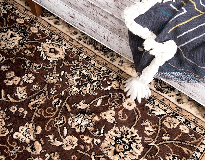 Rugs.com Yasmin Collection Rug – 6' x 9' Brown Medium Rug Perfect for Bedrooms, Dining Rooms, Living Rooms