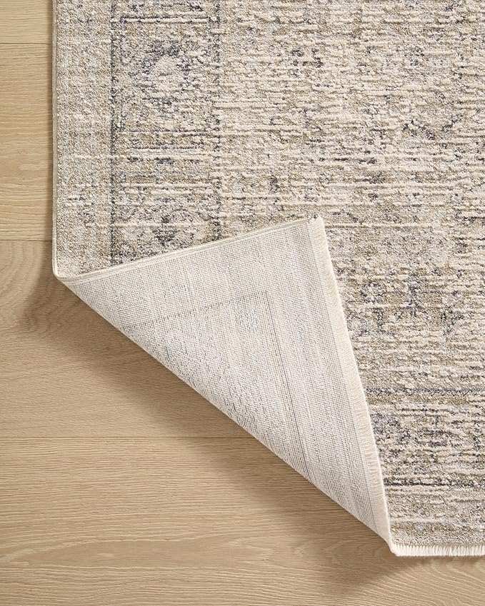 Loloi Amber Lewis Alie Collection ALE-03 Taupe/Dove 2'-7'' x 12'-0'', .13'' Pile Height, Runner Rug