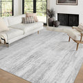 MUJOO 6x9 Area Rugs Washable,Modern Abstract Rugs for Living Room Bedroom Dining Room,Large Non Slip Throw Carpet Indoor,Low Pile Accent Neutral Grey