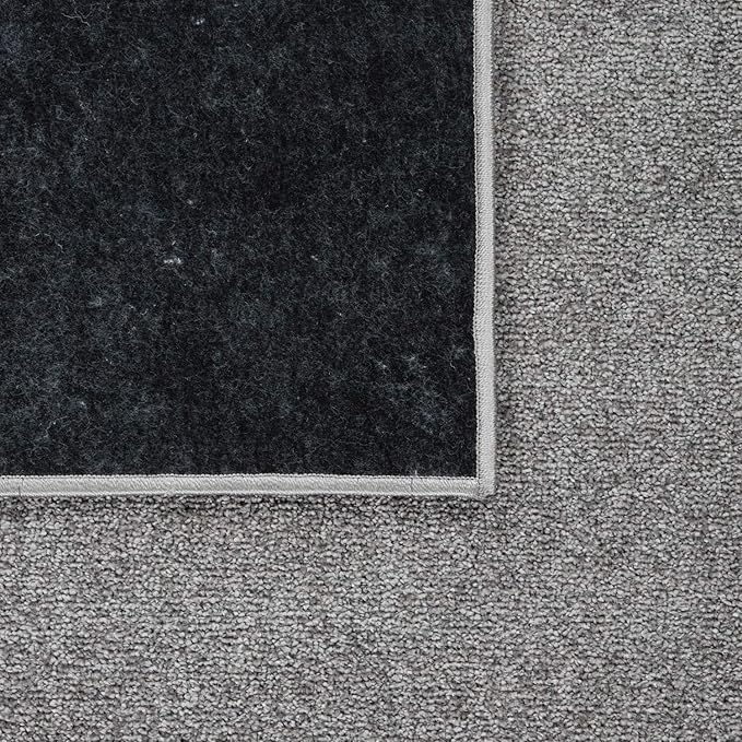 Paco Home Solid Area Rug in Anthracite Modern Plain Design, Size: 2'8" x 4'11"