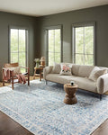 Loloi Rifle Paper Co. Maison Collection MAO-07 Blue 5'-0" x 7'-6", .19" Pile Height, Area Rug