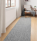 Collive Long Hallway Runner Rug 2.6' x 10', Washable Runners Indoor Entryway Rug, Black/Cream Braided Woven Kitchen Rugs Low-Profile Front Door Floor Carpet for Laundry Room Bedroom Doorway