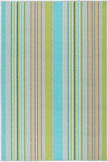 Dash & Albert Aquinnah Ticking Machine Washable Rug, 6 X 9 Feet, Multi Stripe Pattern