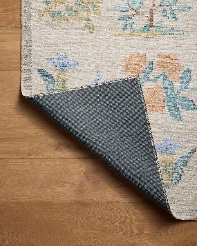 Loloi Rifle Paper Co. Rosa Collection RSA-03 Cream 7'-6" x 9'-6" Area Rug