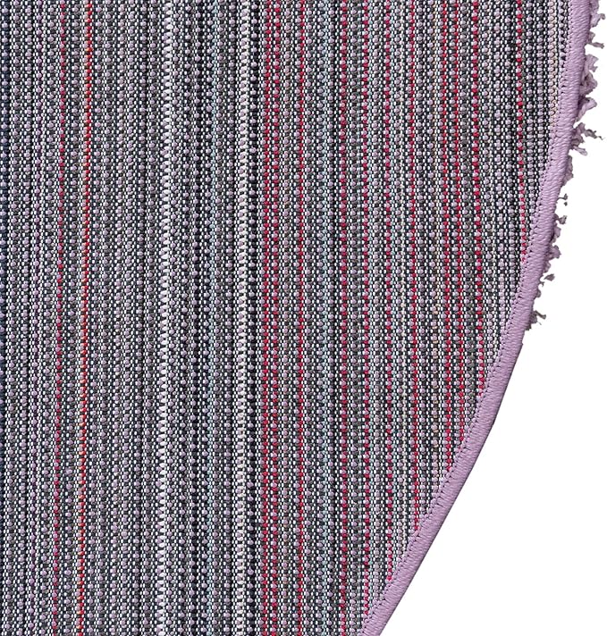 Unique Loom Solid Shag Collection Area Rug (3' 3" x 5' 3" Oval, Lilac)