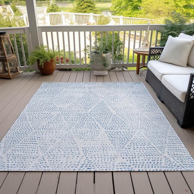Addison Rugs Chantille ACN591 Denim 5' x 7'6" Indoor Outdoor Area Rug, Easy Clean, Machine Washable, Non Shedding, Bedroom, Living Room, Dining Room, Kitchen, Patio Rug