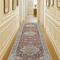 Washable Area Rug. Modern Farmhouse. Vintage. Turkish. Bohemian. Distressed. Oriental. Traditional. Rugs for Living Room. Dining. Bedroom. Office. Entryway. Foyer. (857RB, 2'5" x 13')