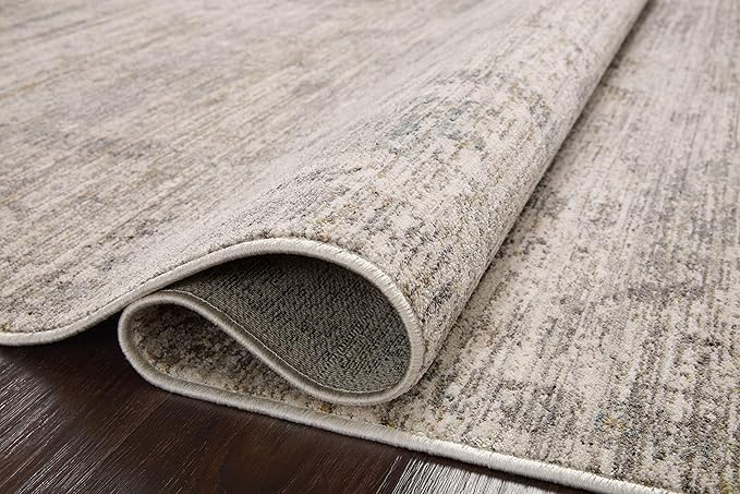 Loloi Magnolia Home by Joanna Gaines Millie Collection MIE-01 Silver/Dove 3'-6" x 5'-6", .25" Pile Height, Accent Rug