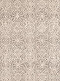 Dash & Albert Temple Taupe Hand Micro Hooked Wool Rug, 2.5 X 8 Feet, Tan Geometric Pattern
