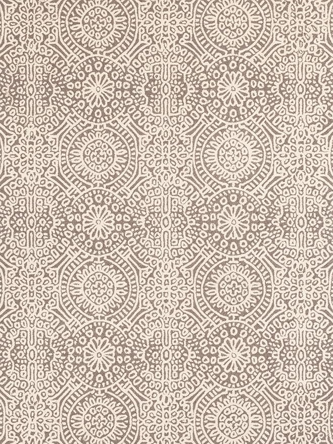 Dash & Albert Temple Taupe Hand Micro Hooked Wool Rug, 6 X 9 Feet, Tan Geometric Pattern