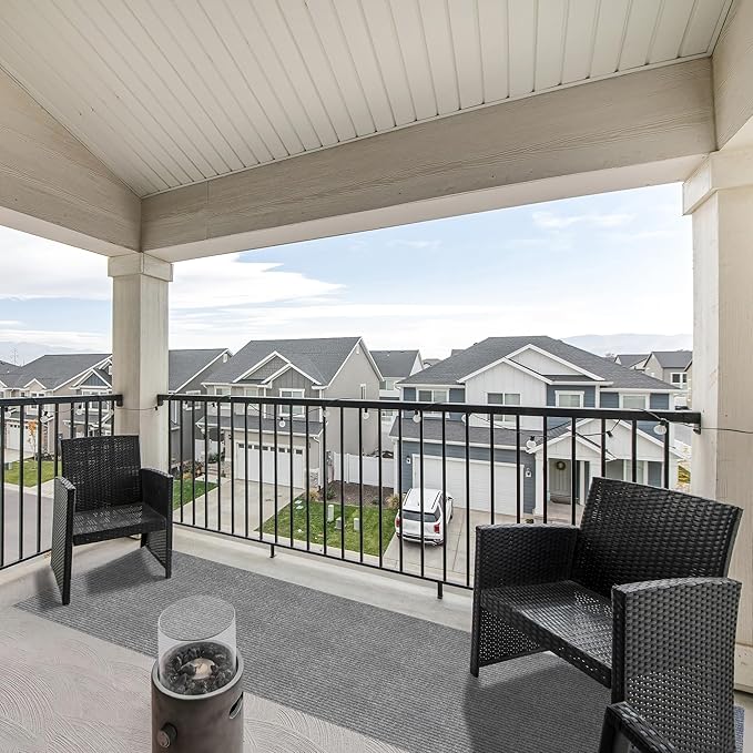 Ottomanson 2' x 52' Hallway Runner with Scraper Pile Extra Durable Non-Slip Rug Mat for Indoor & Outdoor Use - Ideal for Kitchen, Entryway, Patio & Garage - High-Traffic Carpet, Gray