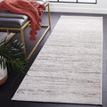 SAFAVIEH Adirondack Collection Runner Rug - 2'6" x 8', Ivory & Silver, Modern Ombre Design, Non Shedding & Easy to Clean, Ideal for Hallway, Foyer, Kitchen, Entryway, Bedroom (ADR113B)