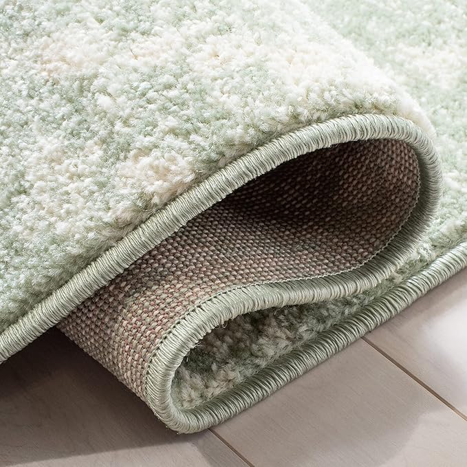SAFAVIEH Adirondack Collection Accent Rug - 4' x 6', Green & Ivory, Modern Distressed Design, Non-Shedding & Easy Care, Ideal for High Traffic Areas in Entryway, Living Room, Bedroom (ADR131Y)