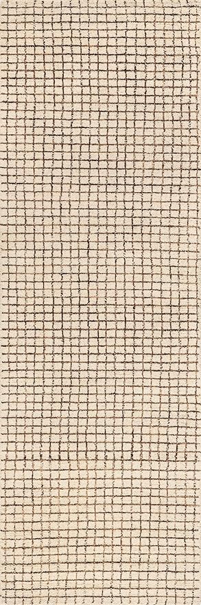 Rugs USA Melrose Cream, 2'6" x 12', Wool & Cotton, Soft and Cozy, High Traffic, Stain Resistant, Easy Clean, Durable Runner for Bedroom, Living Room, Dining Space, Den, Foyer, Entryway