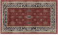 RUGGABLE Washable Vintage Area Rug – Verena Amber Red 3x5, Stain-Resistant, Non-Slip – Small Machine Washable Rugs for Living Room, Bedroom, Hallway, Entryway & Office–with Standard Pad