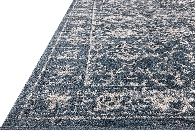 Loloi Magnolia Home by Joanna Gaines Gigi Collection GIG-02 Navy/Stone 6'-7" x 9'-2" Area Rug