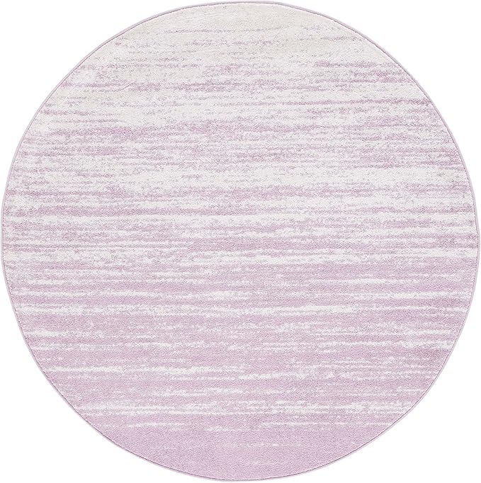 SAFAVIEH Adirondack Collection Area Rug - 10' Round, Cream & Purple, Modern Ombre Design, Non Shedding & Easy to Clean, Ideal for Living Room, Bedroom, Office, Dining Space (ADR113L)