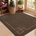 BEQHAUSE Door Mat 32" x 48", Non-Slip Door Mats Indoor Entryway Rugs Washable Low-Profile Absorbent and Stain Resist Floor Mats, Dog Door Mat for Front Back Door, Muddy Wet Shoes & Paws, Brown