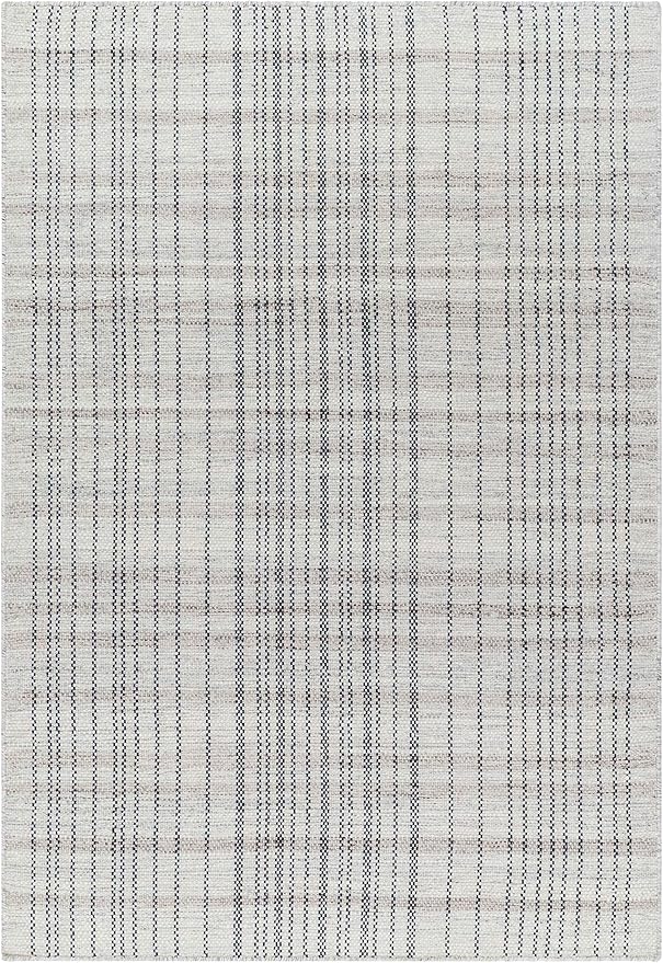 Mark&Day Wool Rugs, 5x7 Ishaq Cottage Slate Area Rug, Grey Silver Carpet for Living Room, Bedroom or Kitchen (5' x 7'6")