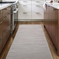 Revival Rugs Stripe 2'7"x9' Machine Washable Runner Rug for Hallway Entryway - 100% Recycled Oeko-TEX Certified, Medium Pile, Taupe