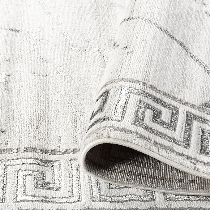 GLORY RUGS Area Rugs Marble 4x5 Cream Gray Carpet Modern Abstract Rug Living Room Dining Bedroom Rug