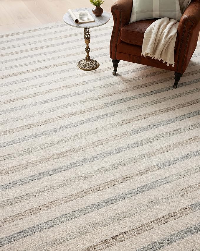 Loloi Chris Loves Julia Chris Collection CHR-05 Ivory/Slate 2'-6'' x 9'-9'', .50" Pile Height, Runner Rug