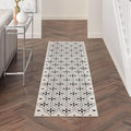 Nourison Home Nourison Essentials Ivory Black 2'2" x 7'6" Area Rug - Easy Clean, Non Shedding, Bed Room, Living Room, Dining Room, Kitchen (8' Runner)