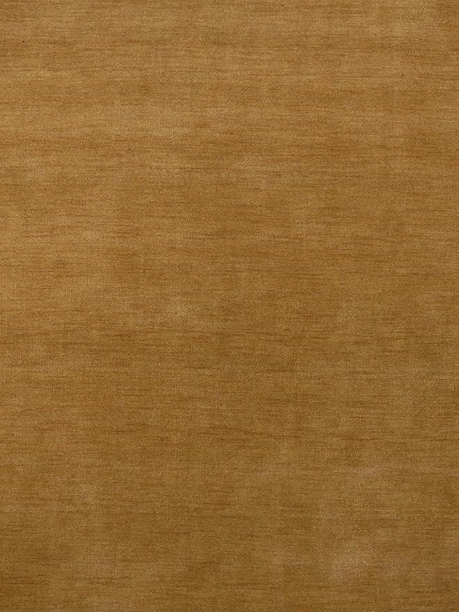 Hand Knotted Loom Wool ECO-Friendly Area Rugs - 10'x10', Octagon, Gold Color, Solid Plain Design, High Pile Thick Handmade Anti Skid Area Rugs for Living Room, Bed Room (L00111)