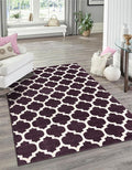 Rugs.com Lattice Collection Rug – 6x9 Purple Medium-Pile Rug Perfect for Bedrooms, Dining Rooms, Living Rooms