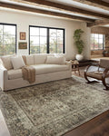 Loloi Magnolia Home by Joanna Gaines Sinclair Collection SIN-01 Pebble/Taupe 2'-3" x 7'-6", .25" Pile Height, Machine Washable, Runner Rug