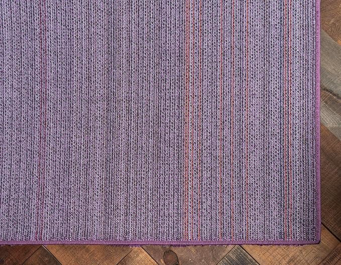 Unique Loom Solo Collection Area Rug - Calabasas (5' 3" x 7' 7" Rectangle, Violet)