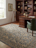 Rugs.com Yasmin Collection Rug – 9' x 12' Gray Medium Rug Perfect for Living Rooms, Large Dining Rooms, Open Floorplans