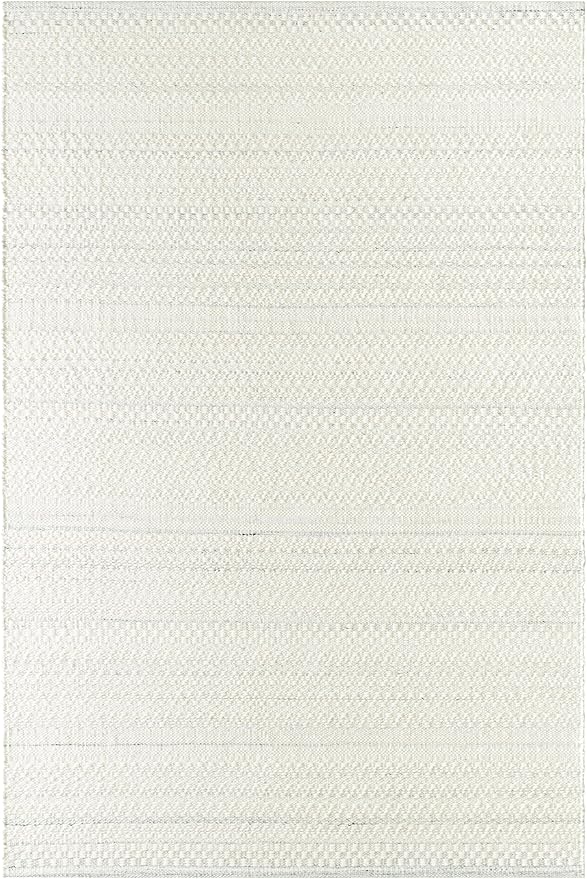 Mark&Day Wool Rugs, 2x8 Precious Solid and Border Cream/Light Slate Runner Area Rug, Cream Grey Carpet for Hallway, Kitchen, Bedroom or Living Room (2'6" x 8' Runner)