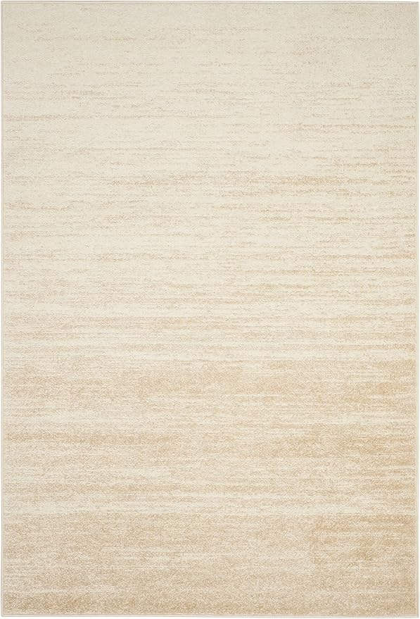 SAFAVIEH Area Rug 4x6 - Adirondack Collection - Champagne & Cream, Modern Ombre Design, Non Shedding & Easy to Clean, Ideal for Living Room, Bedroom, Office, Dining Space (ADR113W)
