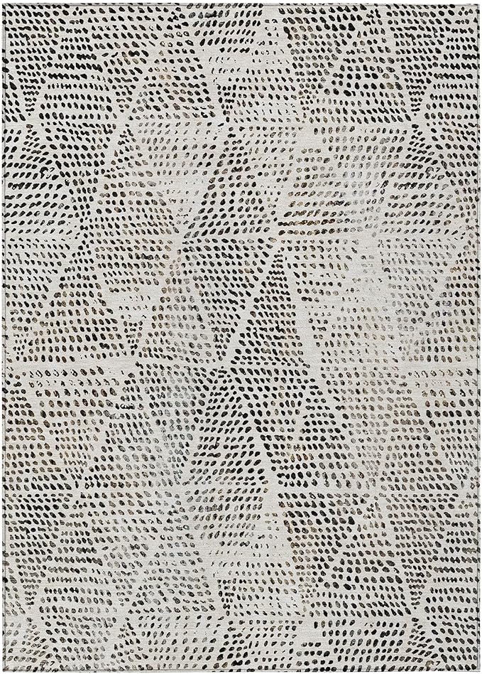 Addison Rugs Chantille ACN591 Ivory 8' x 10' Indoor Outdoor Area Rug, Easy Clean, Machine Washable, Non Shedding, Bedroom, Living Room, Dining Room, Kitchen, Patio Rug