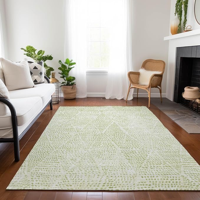Addison Rugs Chantille ACN591 Aloe 8' x 10' Indoor Outdoor Area Rug, Easy Clean, Machine Washable, Non Shedding, Bedroom, Living Room, Dining Room, Kitchen, Patio Rug