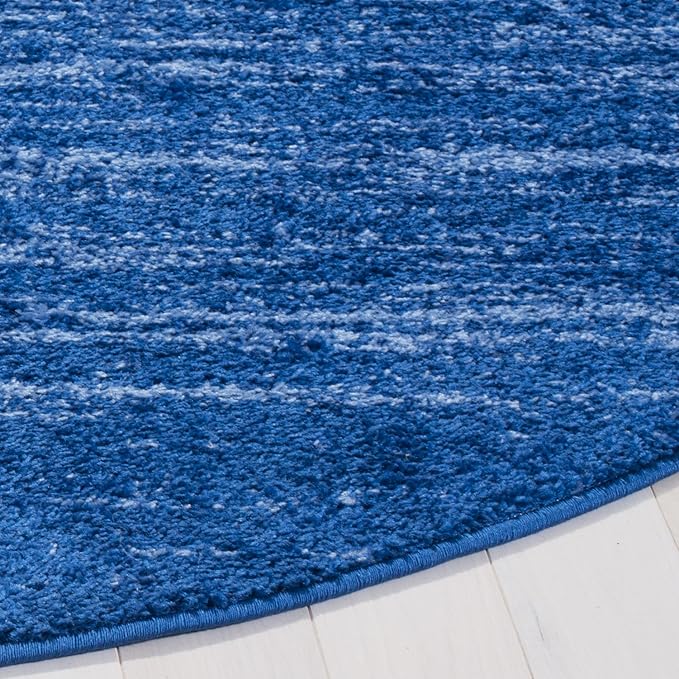 SAFAVIEH Adirondack Collection Area Rug - 10' Round, Light Blue & Dark Blue, Modern Ombre Design, Non Shedding & Easy to Clean, Ideal for Living Room, Bedroom, Office, Dining Space (ADR113F)