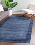 Rugs.com Angelica Collection Rug – 10' x 13' Navy Blue Medium Rug Perfect for Living Rooms, Large Dining Rooms, Open Floorplans
