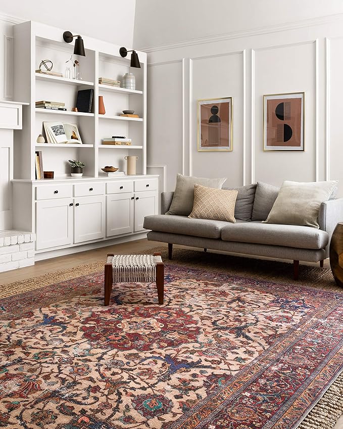 Loloi Loren Collection LQ-11 Sand/Multi 2'-3" x 3'-9" Accent Rug