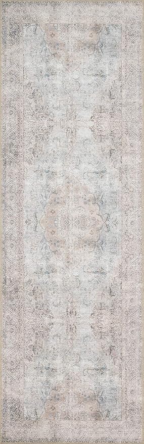 Loloi Loren Collection LQ-04 Silver/Slate 5'-0" x 7'-6" Area Rug