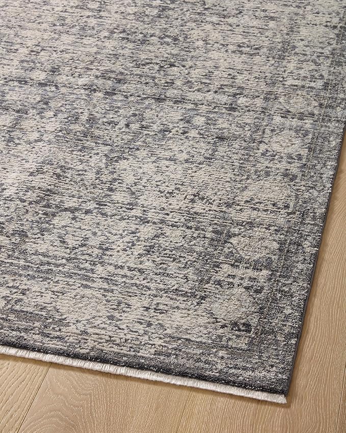 Loloi Amber Lewis Alie Collection ALE-03 Charcoal/Dove 2'-7'' x 10'-0'', .13'' Pile Height, Runner Rug