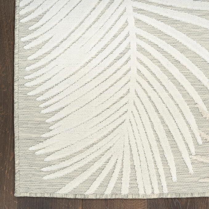 Nourison Home Suncoast Grey 7'10" x 9'10" Area Rug - Easy Clean, Non Shedding, Bed Room, Living Room, Dining Room, Kitchen (8' x 10')