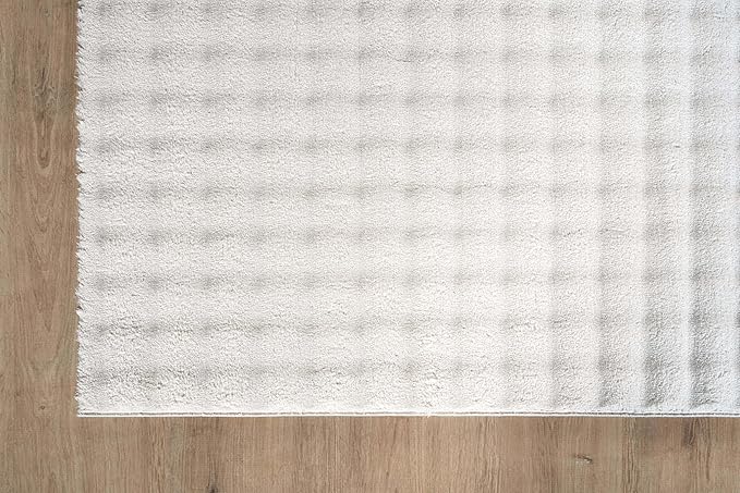 CAMILSON Modern White Non Slip Rug 3x5 Ultra Soft High Pile Area Rugs Non Skid Rubber Backing Durable & Easy to Clean Carpet for Living Room Bedroom Kids Room Indoor Use (3 x 5 White)