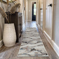 Rugshop Contemporary Gray Striated Area Rug Durable, Kid & Pet Friendly 2' 3" x 8' Runner Ideal for Hallway, Kitchen, Entryway, or Behind The Sofa