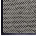 WaterHog Diamond | Commercial-Grade Entrance Mat with Rubber Border – Indoor/Outdoor, Quick Drying, Stain Resistant Door Mat (Medium Grey, 3' x 12')