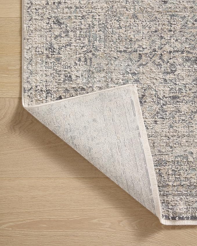 Loloi Amber Lewis Alie Collection ALE-01 Stone/Mist 5'-3'' x 7'-9'', .13'' Pile Height, Area Rug